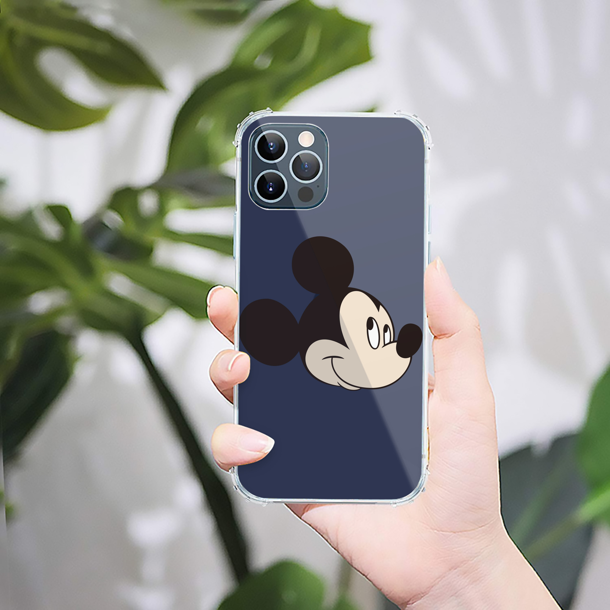 （画像用） ミッキーマウス Mickey Mouse 【iPhone 12シリーズ対応】透明スマホケース（クリアソフトケース）
